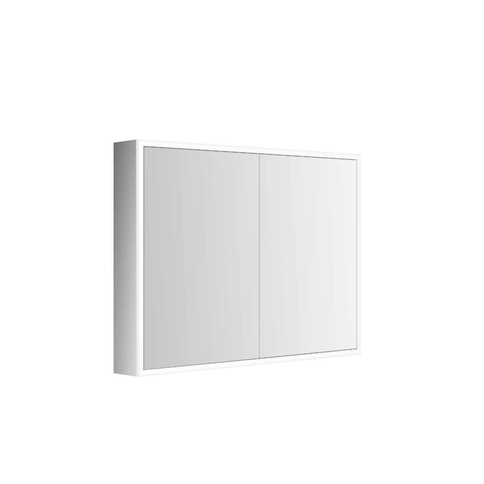 Specchio contenitore 3 ante battenti e lampada led Misure specchi 99x15x70  cm Colore specchi Bianco frassinato