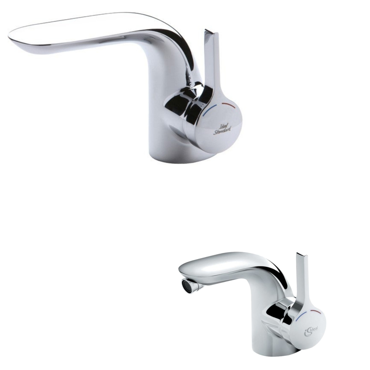 Set miscelatori bagno lavabo e bidet ideal standard melange con scarico tradizionale in ottone