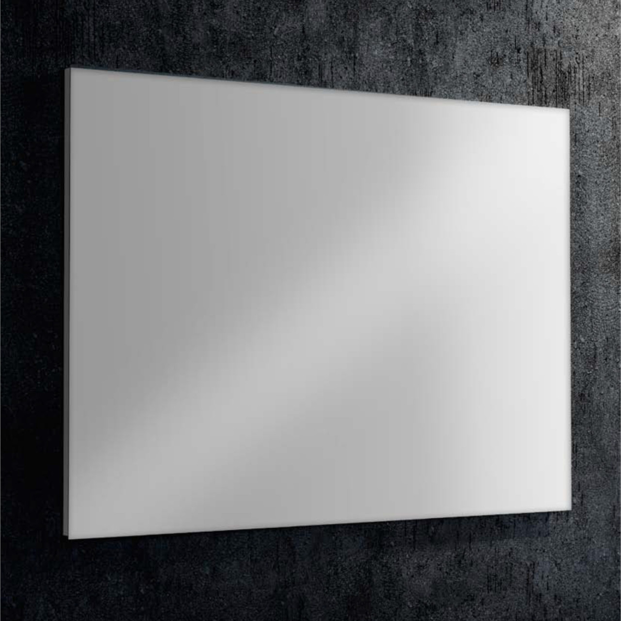 Specchio bagno 70x100 cm eco friendly con telaio perimetrale in pvc estruso grigio