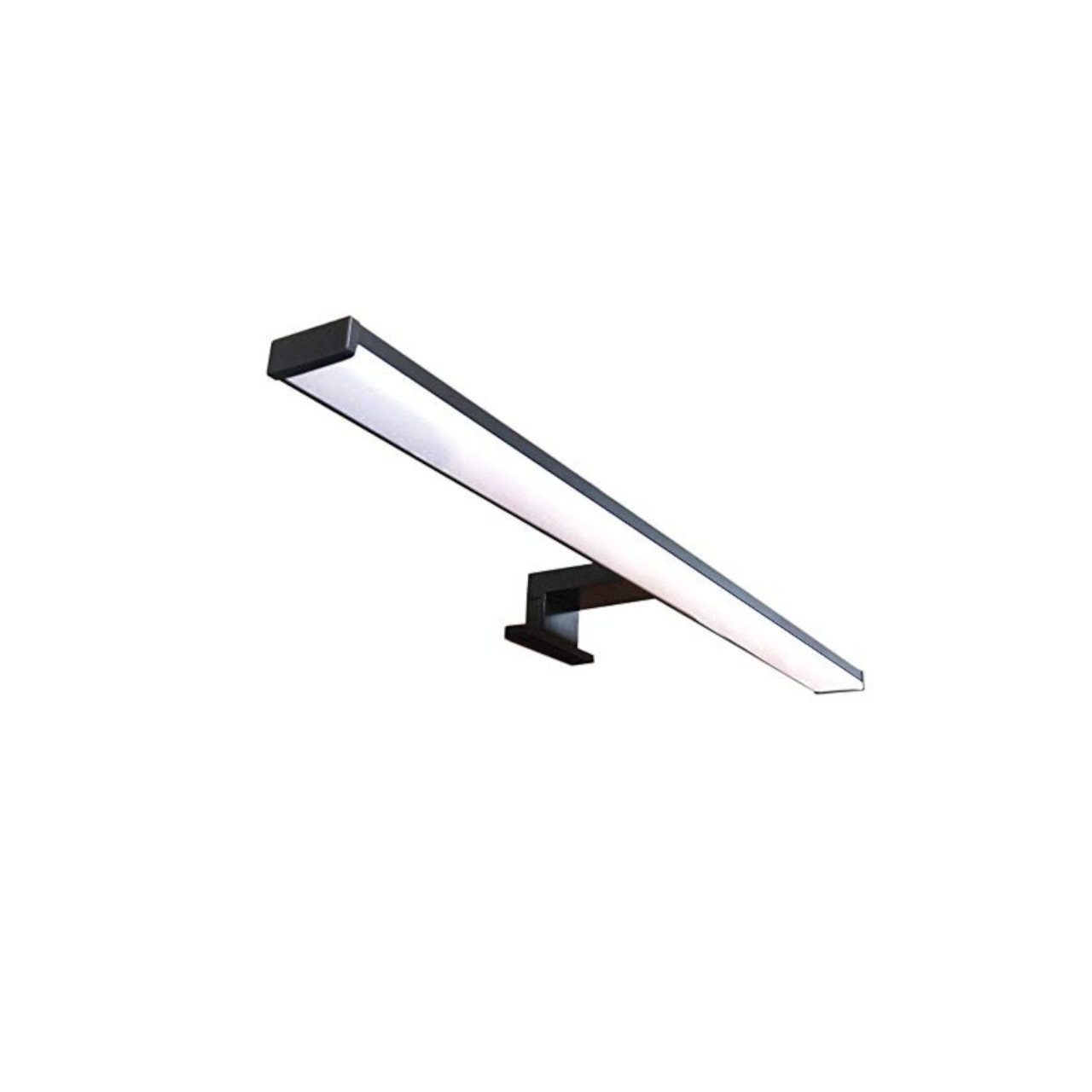 Lampada led da 40 cm nero opaco a luce naturale in alluminio