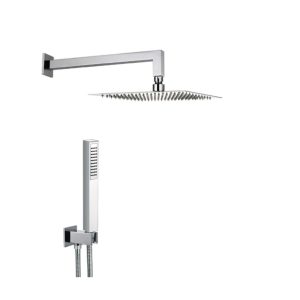 RondÃ² Quadro Q20 - Kit doccia in acciaio inox cromato con soffione 20x20 cm