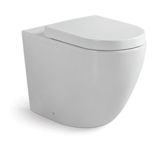Vaso filo muro rimless bianco lucido con coprivaso soft close | Croma
