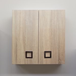 Pensile 60x60 cm rovere scuro con apertura a due ante