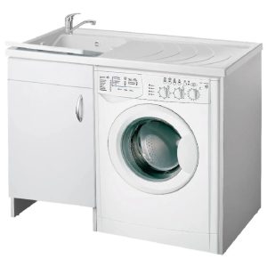 Euroceramica - Coprilavatrice 109x60 cm Bianco Lucido Vasca Sinistra