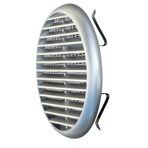 Griglia aereazione foro da 140 a 160 mm universale in abs cromo con molla e rete