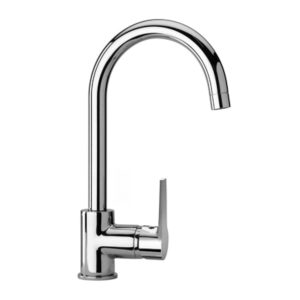Miscelatore lavello piralla baci con canna alta orientabile in ottone cromo