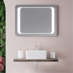 Mensolone rovere fossile da 60 cm per lavabo da appoggio