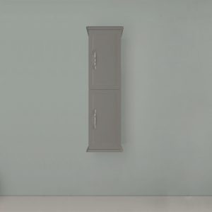 Colonna bagno sospesa h.114 cm grigio nuvola con apertura a doppia anta