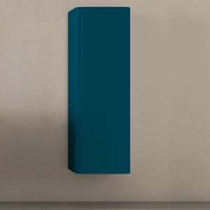 Colonna bagno sospesa h.130 cm blu petrolio con apertura ad anta