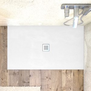 Euroceramica - Piatto doccia - Bianco - Mineral marmo - 80x110 cm