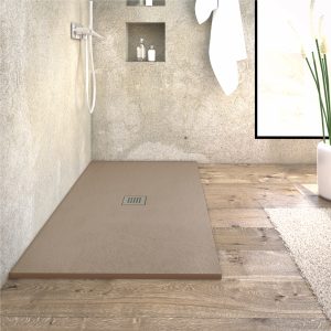 Euroceramica - Piatto Doccia 70x100 cm Tortora in Mineral Marmo