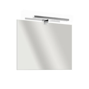 Specchio bagno 70x100 cm reversibile con lampada Led da 20 cm