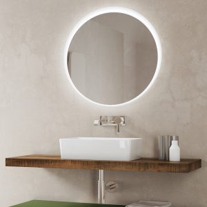 Mensola per lavabo bagno sospeso 100 cm tabacco | Ninfa