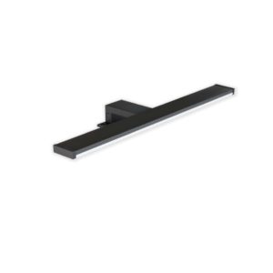 Lampada led da 60 cm nero opaco a luce naturale in alluminio